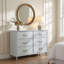 Commode blanche à 6 tiroirs-2027518764