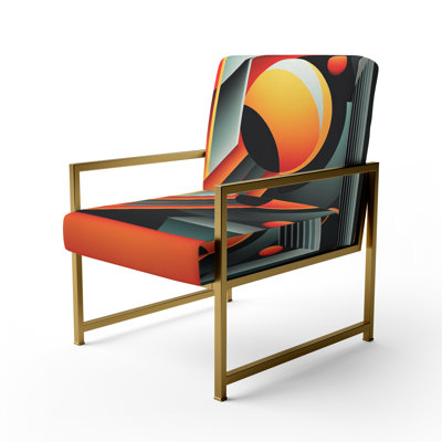Daddario - Upholstered Abstract Geometric Accent Arm Chair