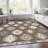 Premium Machine Washable Prisco Brown Rug-729847065