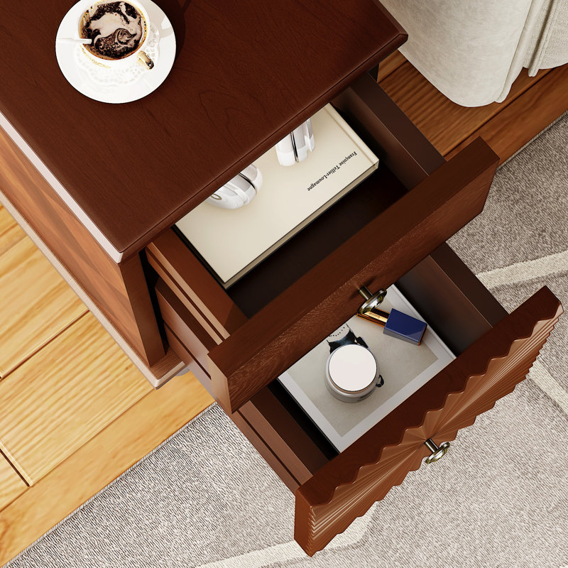 2 Drawer Modern Sofa Side Table
