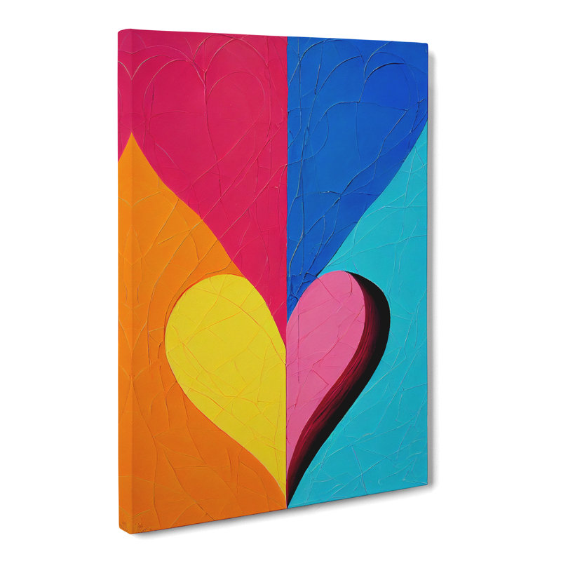 CAN-V0523-1461X Love Heart - Wrapped Canvas Print, 50cm H x 35cm W x 3cm D