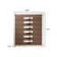 Coffret à bijoux vertical style valise vintage 94 cm (37 po) – Structure en bois massif multicouche recouverte de cuir microfibre, rangement à plusieurs tiroirs en velours rose, finitions luxueuses et rivetées.