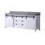 Meuble-lavabo double 80 po X P 22 po D, avec comptoir en quartz gris