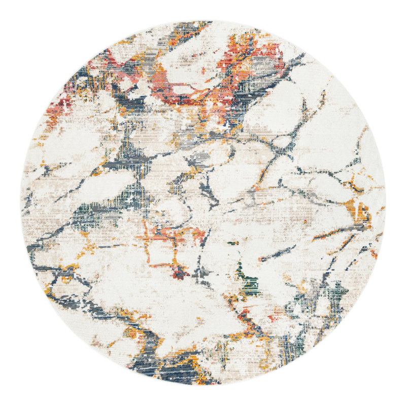 Caparro Abstract Indoor Rug, Round 10'2"