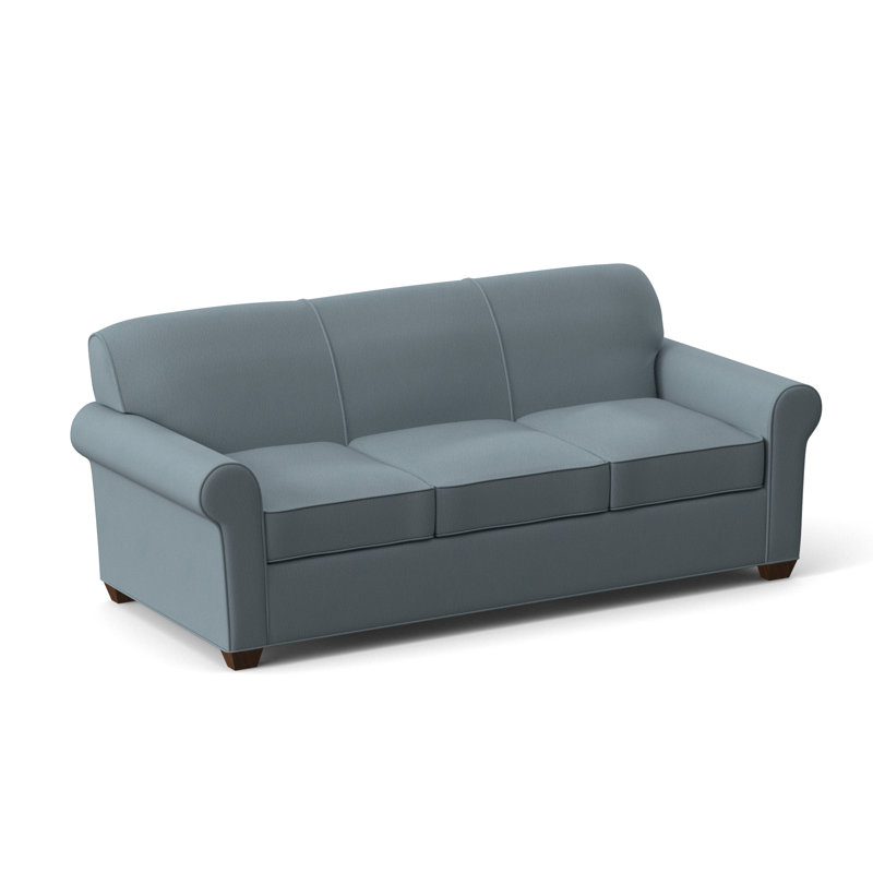 Finn Rolled Arm Sofa with Reversible Cushions, Montana Walnut, Dillon Williamsburg, 34" H x 83" W x 36" D