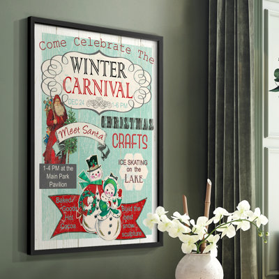 Bright Christmas Carnival Framed Print - Solid Wood