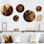 Ensemble de 5 décorations murales feuilles de chocolat en terre cuite II