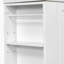 Meuble-lavabo de 20 pouces avec lavabo en céramique, armoire de rangement en panneau de fibres à densité moyenne avec tiroir, tablette latérale et poignée argentée - meuble-lavabo moderne pour les petites salles de bain