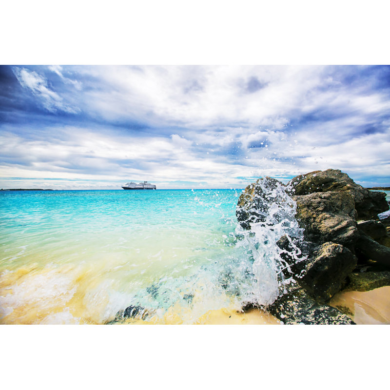 Beautiful Caribbean View. - Wrapped Canvas Print, 30cm H x 46cm W x 3.8cm D