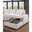 Canapé-lit modulaire en forme de U de 132 po en chenille avec lit coulissant, méridienne de rangement, console avec porte-gobelet rabattable et ports de charge USB Type-C-132427195