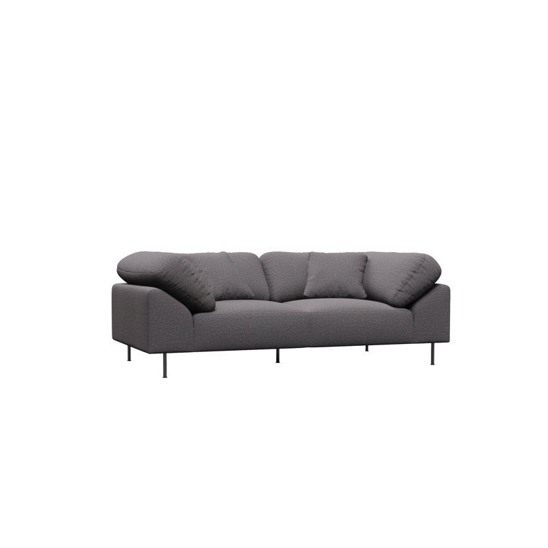 Collar 2-Seater, Gray, Cotton Blend