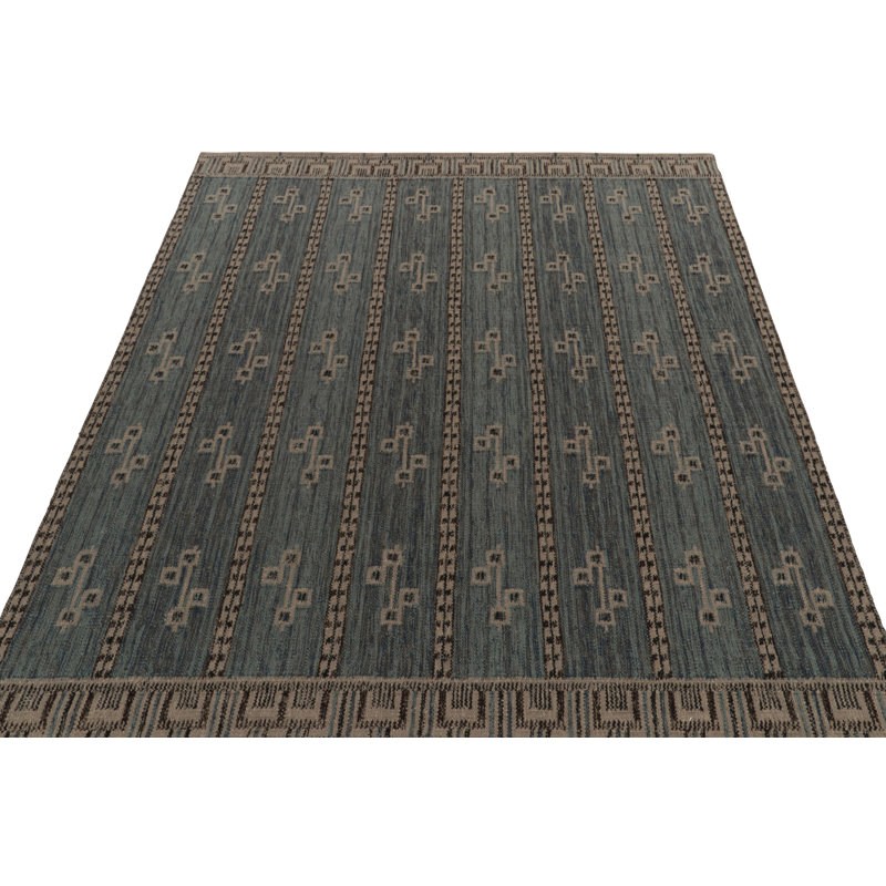 Scandinavian Wool Geometric Area Rug, Rectangle 12' x 16'