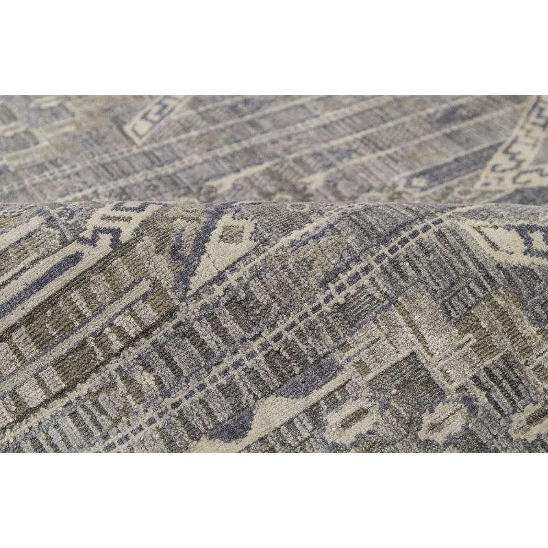 Hand-Knotted High-Quality Gray Area Rug