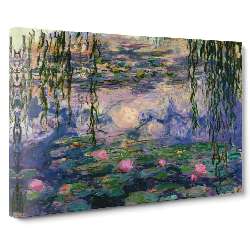 Water Lilies Lily Pond Vol.11 by Claude Monet - Wrapped Canvas Painting, 50cm H x 76cm W x 3cm D