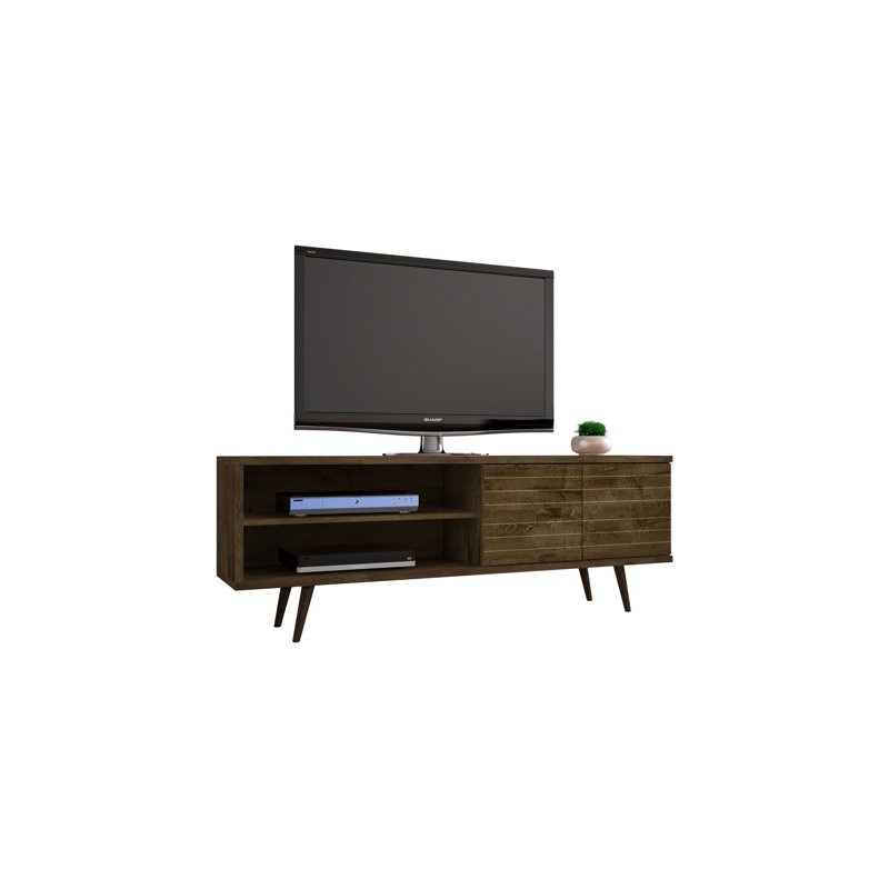 Meuble télé 63 po brun rustique | Console média de ferme | Idée cadeau, Brun rustique