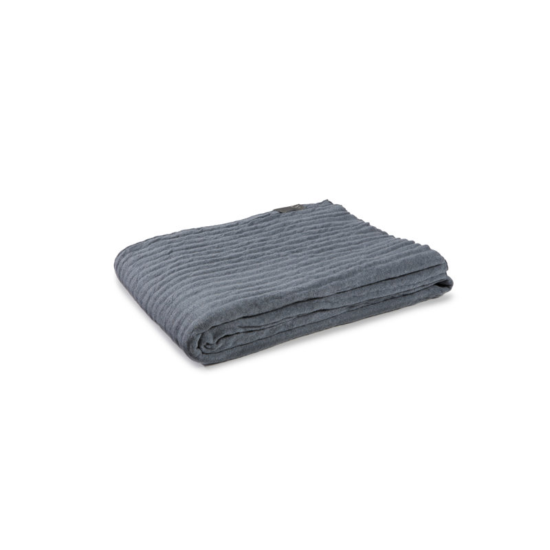 Knitted Throw Blanket, Charcoal Gray