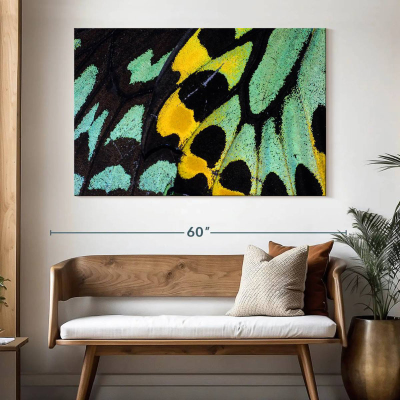 Brampt Mint Butterfly Wings, 34" H x 51" W