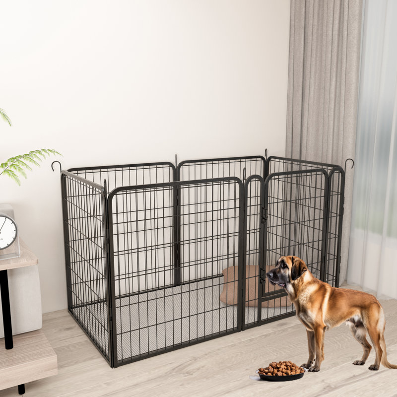 Falando 54'' H Panel Metal Exercise Pen, 54" H x 32" L x 27" W