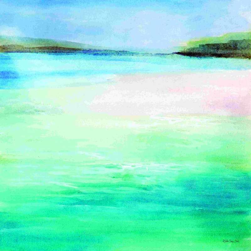 " Cool Waters I " Painting Print, 36" H x 36" W 