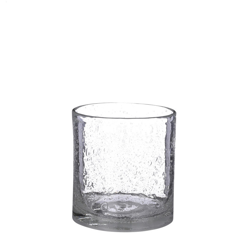 Golda Glass Table Vase, Clear, 7.05" H x 6.7" W x 6.7" D