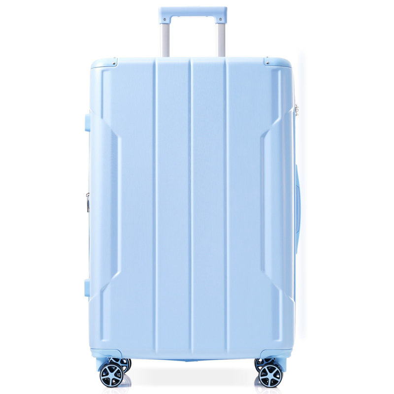 Ensembles de valises 3 pièces, valises rigides durables en ABS rigide avec roues pivotantes doubles 20/24/28 pouces (bleu ciel)