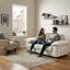 Canapé deux places contemporain Space Contemporary, blanc crème, 200 cm (78,74 pouces), avec rangement dissimulé, sièges et dossier rembourrés en mousse haute densité, 2 compartiments de rangement, format compact 200 cm (79 pouces), confortable et moelleux.