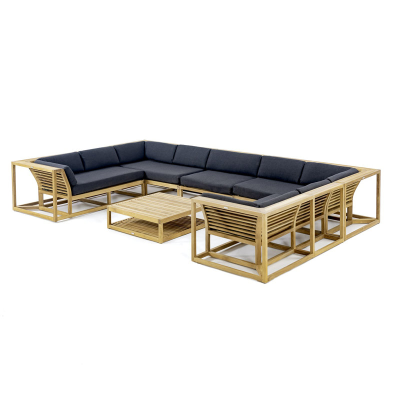 Upholstered U-Shaped Sectional Symmetrical