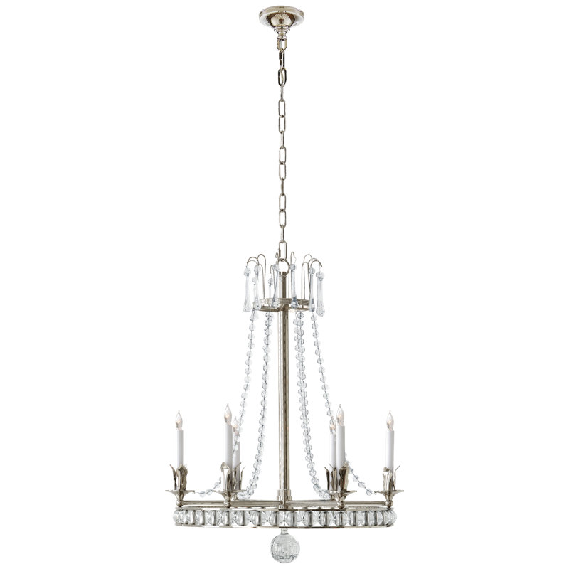 Regency 6 - Light Chandelier, Polished Nickel