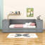 Lit de jour 2 tiroirs en bois avec couchette et cabines et station de charge-808678496