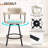 Rabassa Swivel Upholstered 26" Linen Counter Stool with Curved Wing Back and Metal Frame-1860696537