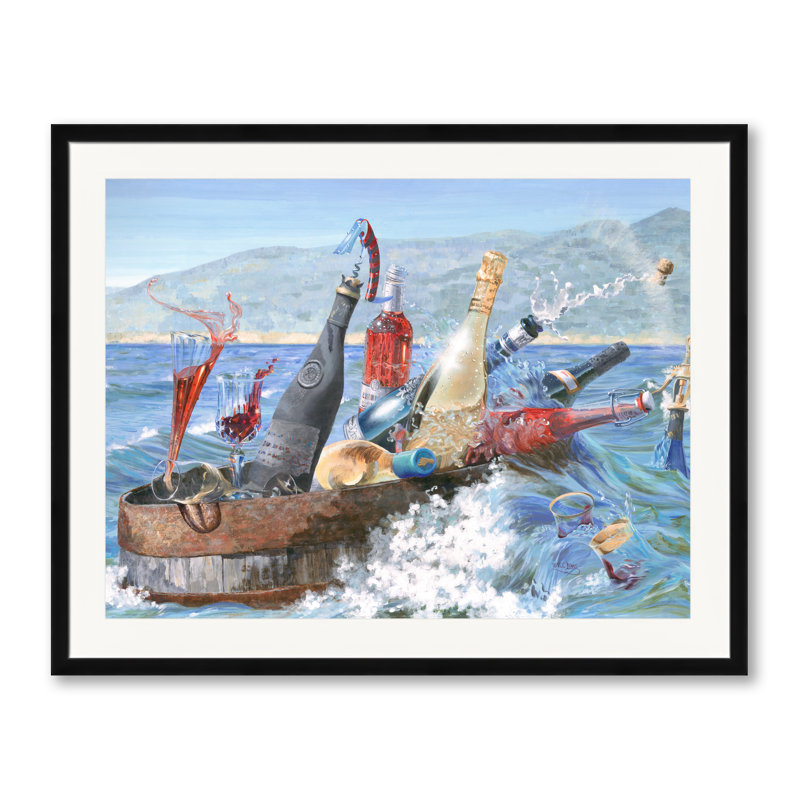 Overboard Print by Will Enns, Black Framed Paper, 24" H x 30" W