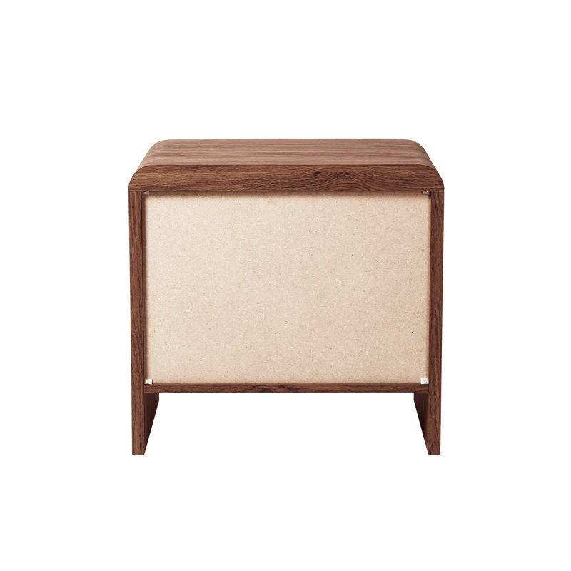 Rickie 1-Drawer End Table with Storage, Walnut