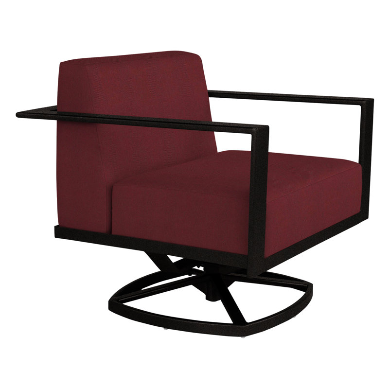 Studio Outdoor Rocker Chair, Carbon Black, Alcazar Redwood