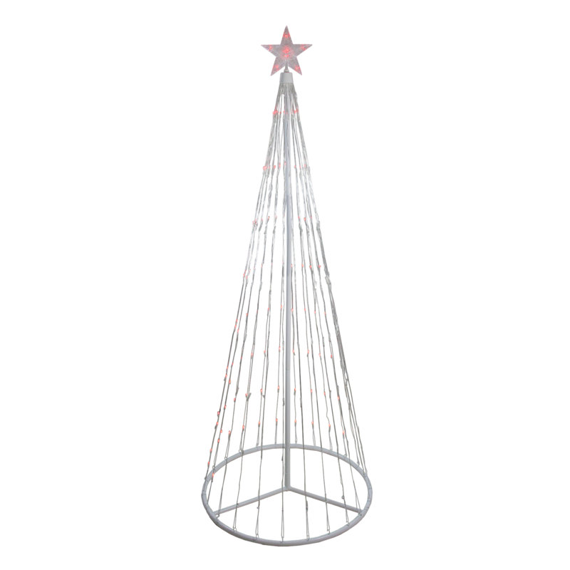 Décoration d'extérieur à DEL, H 72 po x l 28 po x p 28 po, Rouge