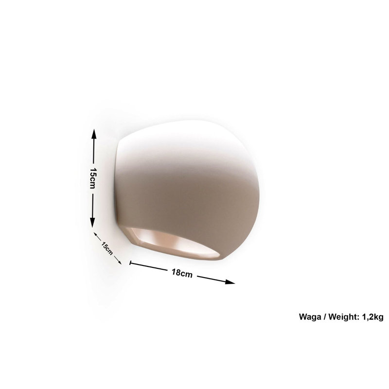 Anberlyn Ceramic Flush Mounted Sconce