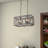 Genevee 6 - Light Lantern Square/Rectangle Pendant with Crystal Accents