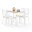 Ensemble de table de salle à manger, table de bar avec 4 bancs de salle à manger, comptoir de table de cuisine avec chaises, table de déjeuner industrielle pour la cuisine, salon, salle de réception, naturel et blanc, L 43,3 po x l 23,6 po x H 30,1 po-765599579