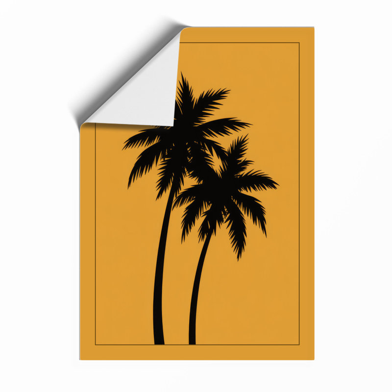 Palm Silhouettes Tropical - Framed Print, A1 - 84.1 x 59.4 cm, Unframed