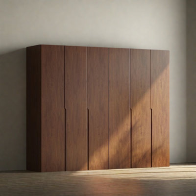 Armoire simple en noyer moderne