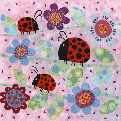 Lady Bugs by Kim Conway - Wrapped Canvas Art Prints