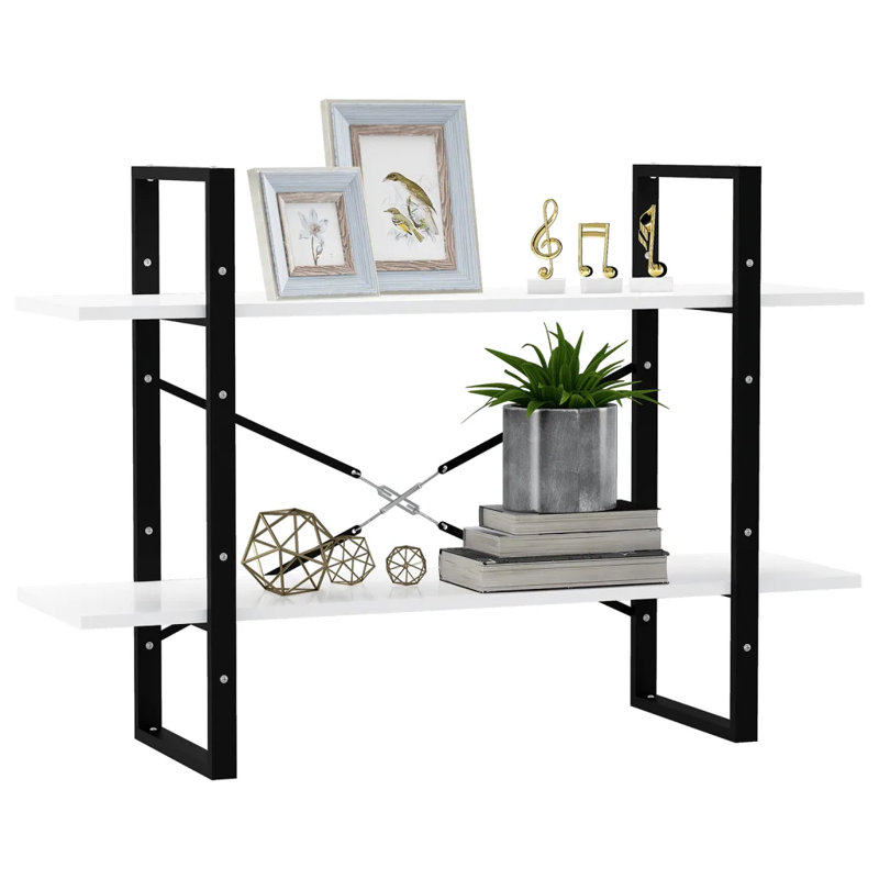 Koushirou 70cm H Standard Bookcase, White, 70cm H x 80cm W x 30cm D