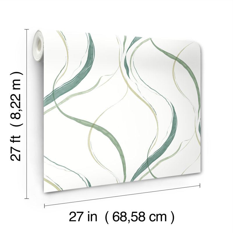 Ink Flow Wallpaper, Green