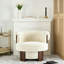 Fauteuil d'appoint large pivotant rembourré Boucle-2084718387