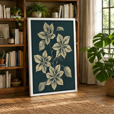 Pale Botanica Botanical 1 Piece Wrapped Canvas Wall Art