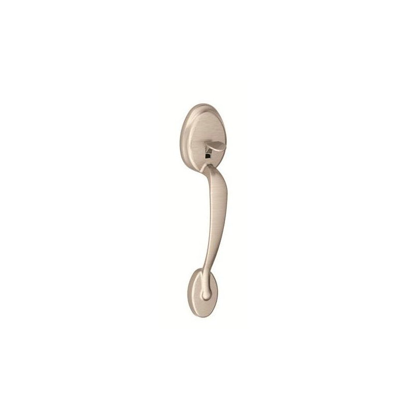Plymouth Lower Half Handleset Door Lever (Deadbolt Sold Separately), Satin Nickel, Reversible