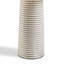 Agtha Tall White Ceramic Striped Base Table Lamp - Elegant Linen Shade