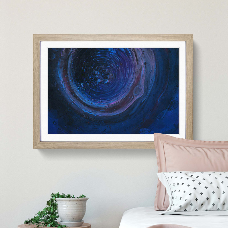 Harmony of the Night in Abstract - Picture Frame Painting Print, Oak Framed, 36cm H x 48cm W x 2cm D