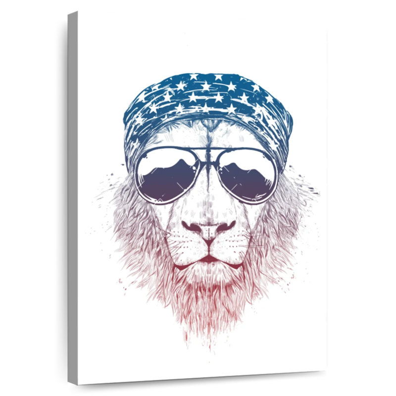 Brampt Wild Lion, 48" H x 32" W
