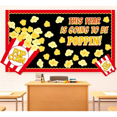 Ensemble de babillard Popcorn - décorations de classe sur le thème du film pour la bonne année