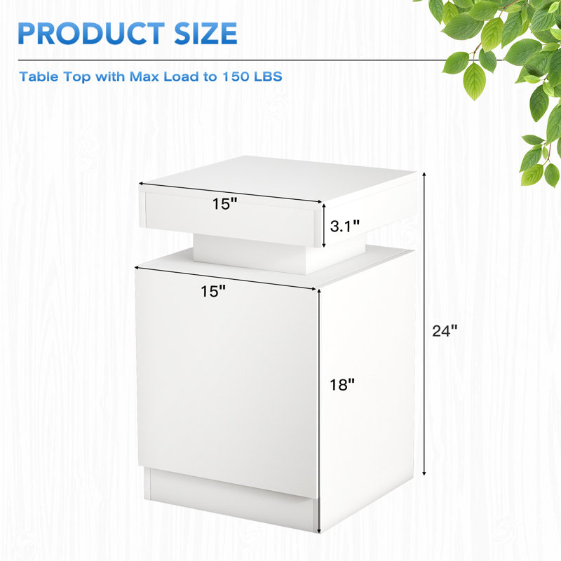 Table de chevet Gioanni, Blanc